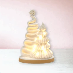 LED Gingerbread Frosting Lit Trees Figurine By December Diamonds (Pick Up Only)