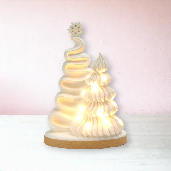 LED Gingerbread Frosting Lit Trees Figurine By December Diamonds (Pick Up Only)