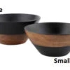Black Two-Tone Hand-Painted Mango Wood Bowl, 2 Size Options By Mud Pie
