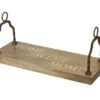 "Home Sweet Home" Engraved Wood & Metal Swing