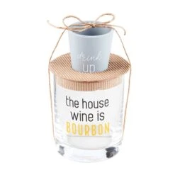 Bourbon Double Old Fashioned Glass & Shot Glass Set By Mud Pie