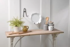 Metal Wall Hanging Display Rack With Ball Tips, Small, Black