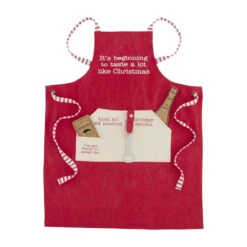 "It's Beginning To Look A Lot Like Christmas" Holiday Spirits Baking Apron By Mud Pie