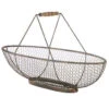 Large Oval Wired Basket With Wood Handle (Pick Up Only)