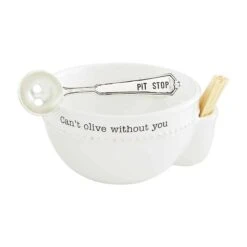 "Can't Olive Without You" Bowl 2-Piece Set By Mud Pie