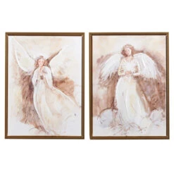Golden Angel Textured Framed Wall Art, 2 Style Options (Pick Up Only)