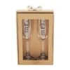 "Mr & Mrs" Champagne Flute Glass Set By Mud Pie (Pick Up Only)