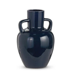 Dark Blue Glazed Vase, 10.5" (Pick Up Only)