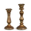 Taper Candle Stick Holder, Antique Gold FInish, 2 Size Options (Pick Up Only)