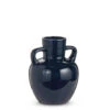 Dark Blue Glazed Vase, 8" (Pick Up Only)