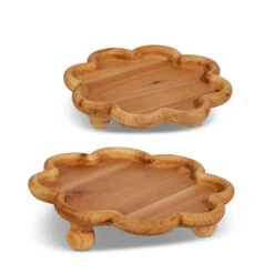 Scalloped Edge Wood Riser, 2 Size Options (Pick Up Only)