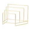 Metal Square Magazine Display Rack, Gold Finish