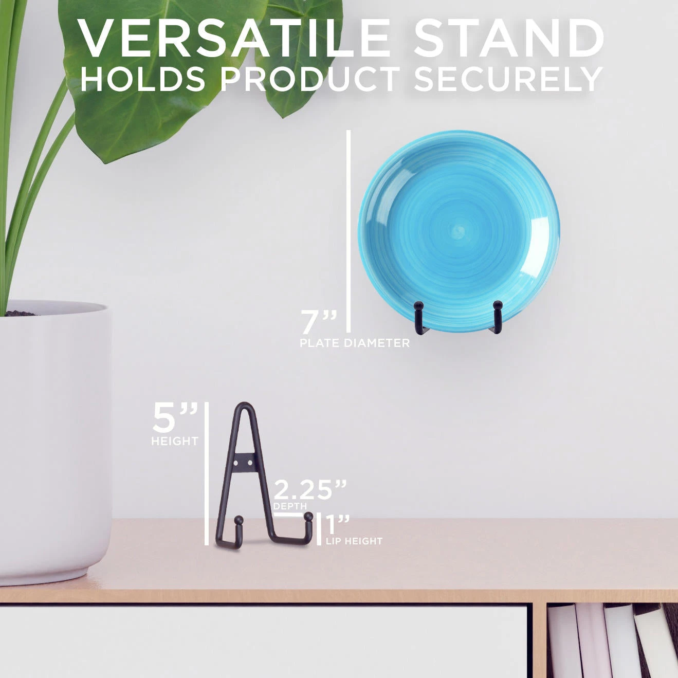 Metal Wall Hanging Display Rack With Ball Tips, Small, Black 4 Metal Wall Hanging Display Rack With Ball Tips, Small, Black - Image 4