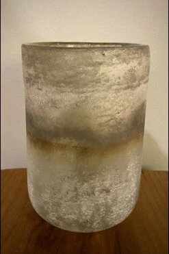 Desert Sands Hurricane Candle Holder, 5.5 X 7.5”