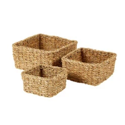 Square Seagrass Basket, 3 Size Options