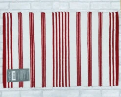 Red & White Stripe Base Door Mat
