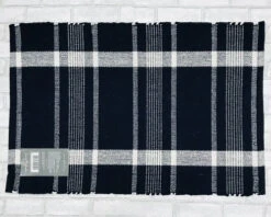 Navy Plaid Base Door Mat
