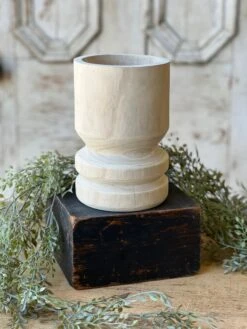 Wood Bobbin Holder Vase, 8.75" -Home Decor Sale Store BW97406