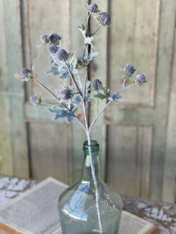 Thistle Field Flowers Stem, Sky Blue, 28"