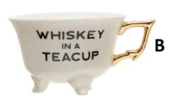 Bar Saying Stoneware Footed Teacup With Gold Electroplating, Black & White, 6 Style Options -Home Decor Sale Store B 4bce30bb c4b8 4651 b65c 4bd536bbac8a