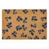Blue Floral Coir Doormat