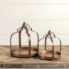 Open Air Copper Metal Lantern, 2 Size Options