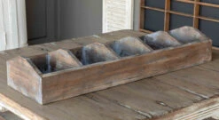 Five Compartment Divided Wood Display Box By Park Hill Collection (Pick Up Only)