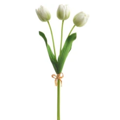 Tulip Bundle, Real-Touch Bloom, Light Green, 20"
