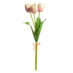Tulip Bundle, Real-Touch Bloom, Light Pink, 20"