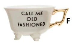 Bar Saying Stoneware Footed Teacup With Gold Electroplating, Black & White, 6 Style Options -Home Decor Sale Store F e4be0027 6fa0 45ba 8a0f 4e98abc3aec0