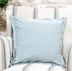 Cotton Pillow, Duck Egg Blue