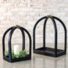 Black Wood Lantern, 2 Size Options