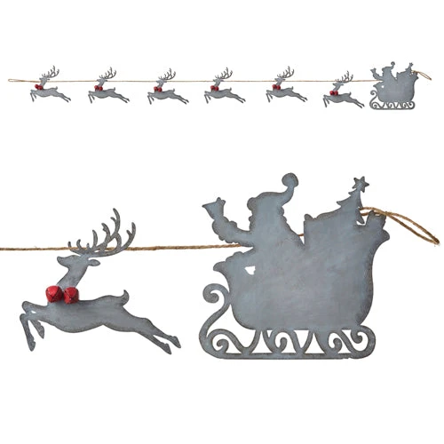 5' Santa's Sleigh Garland 1 5' Santa's Sleigh Garland