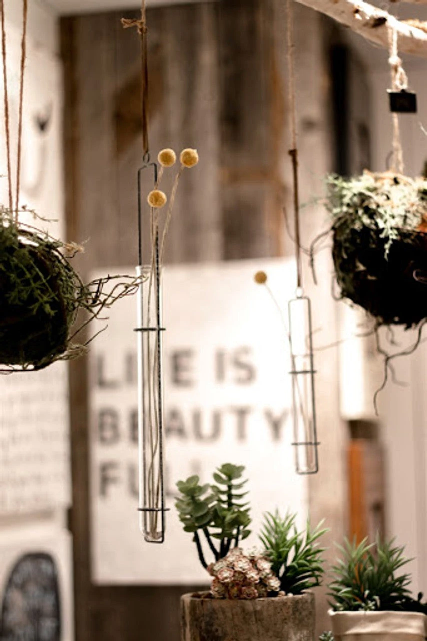 Hanging Glass Tube Vase, 3 Size Options (Pick Up Only) 3 Hanging Glass Tube Vase, 3 Size Options (Pick Up Only) - Image 3