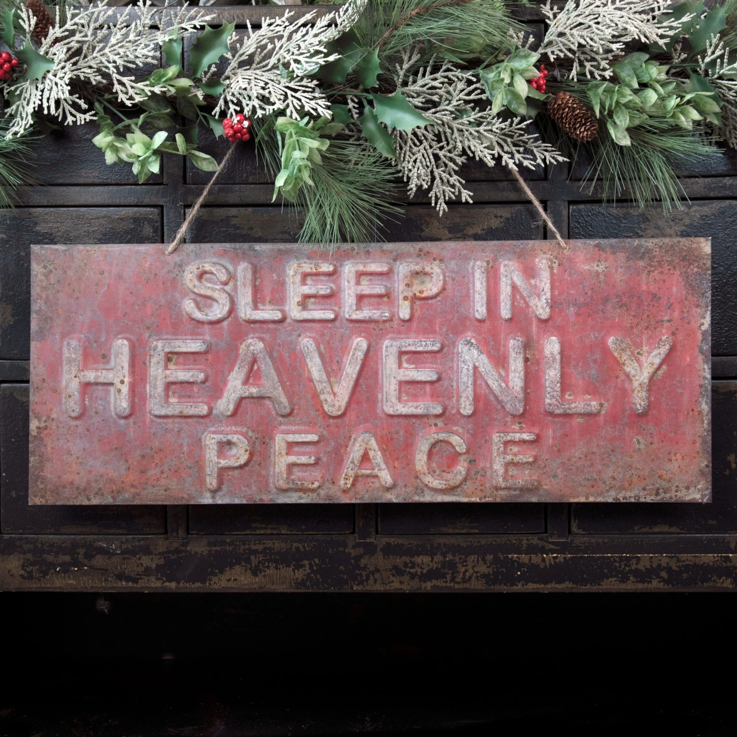 "Sleep In Heavenly Peace" Metal Sign 1 "Sleep In Heavenly Peace" Metal Sign
