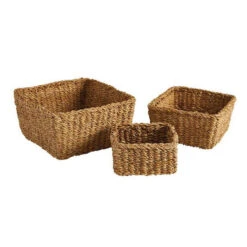 Seagrass Square Basket, 3 Size Option
