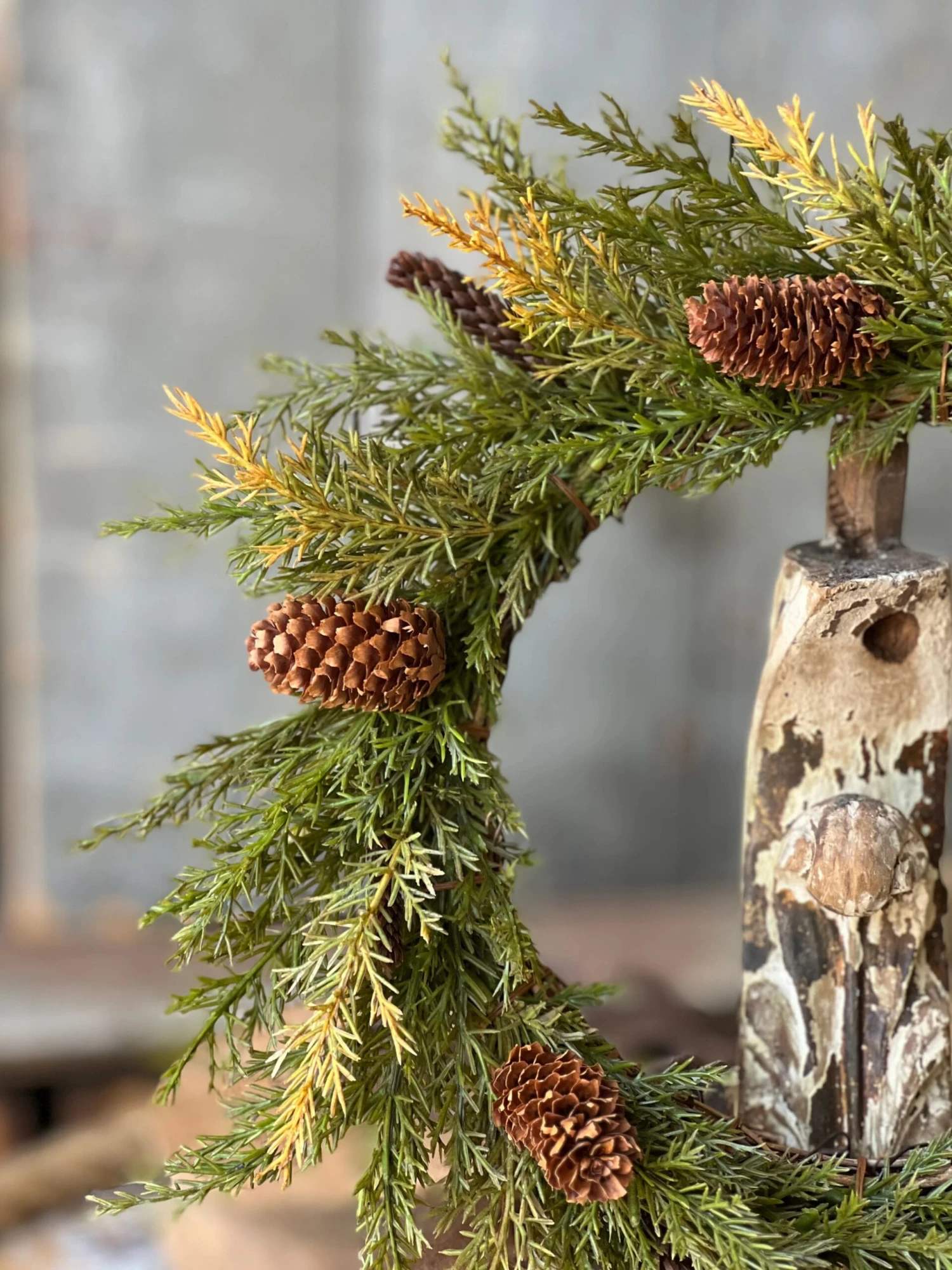 Prickly Pine Candle Ring, 12" 2 Prickly Pine Candle Ring, 12" - Image 2