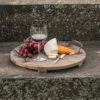 Round Wood Serving Tray WIth Handles (Pick Up Only)