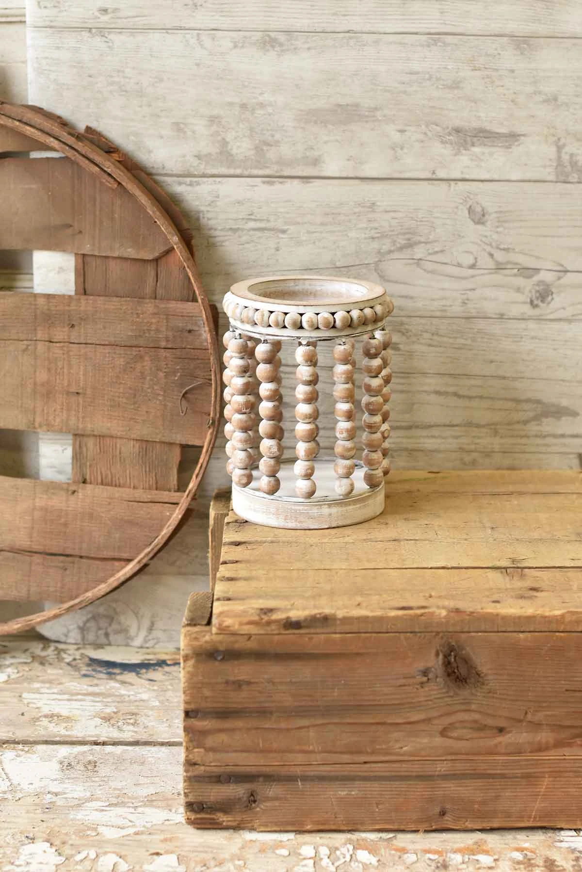 Amalfi Beaded Lantern, 7" 1 Amalfi Beaded Lantern, 7"