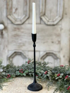 Manarola Taper Candle Stick Holder, Black, 3 Size Options