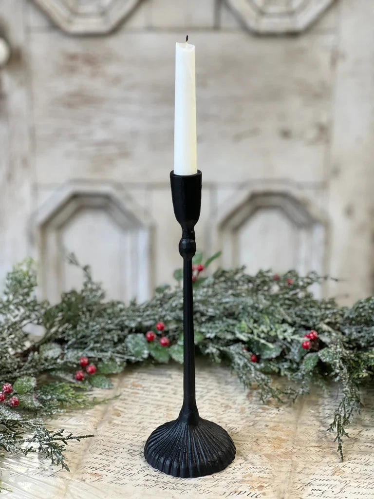 Manarola Taper Candle Stick Holder, Black, 3 Size Options 5 Manarola Taper Candle Stick Holder, Black, 3 Size Options - Image 5