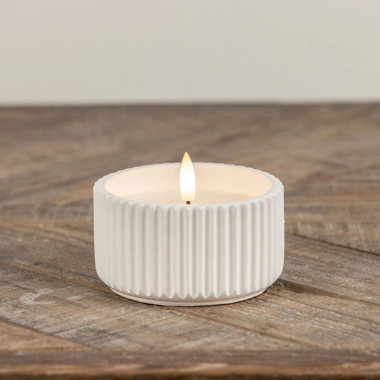 3D Flame Ribbed Cement Candle, 3 Size Options 6 3D Flame Ribbed Cement Candle, 3 Size Options - Image 6