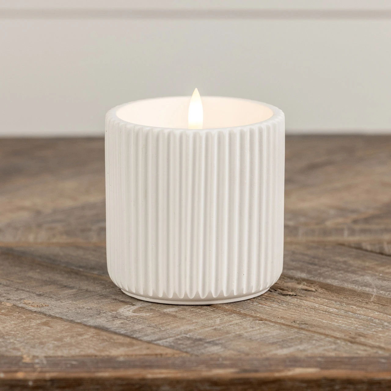 3D Flame Ribbed Cement Candle, 3 Size Options 8 3D Flame Ribbed Cement Candle, 3 Size Options - Image 8