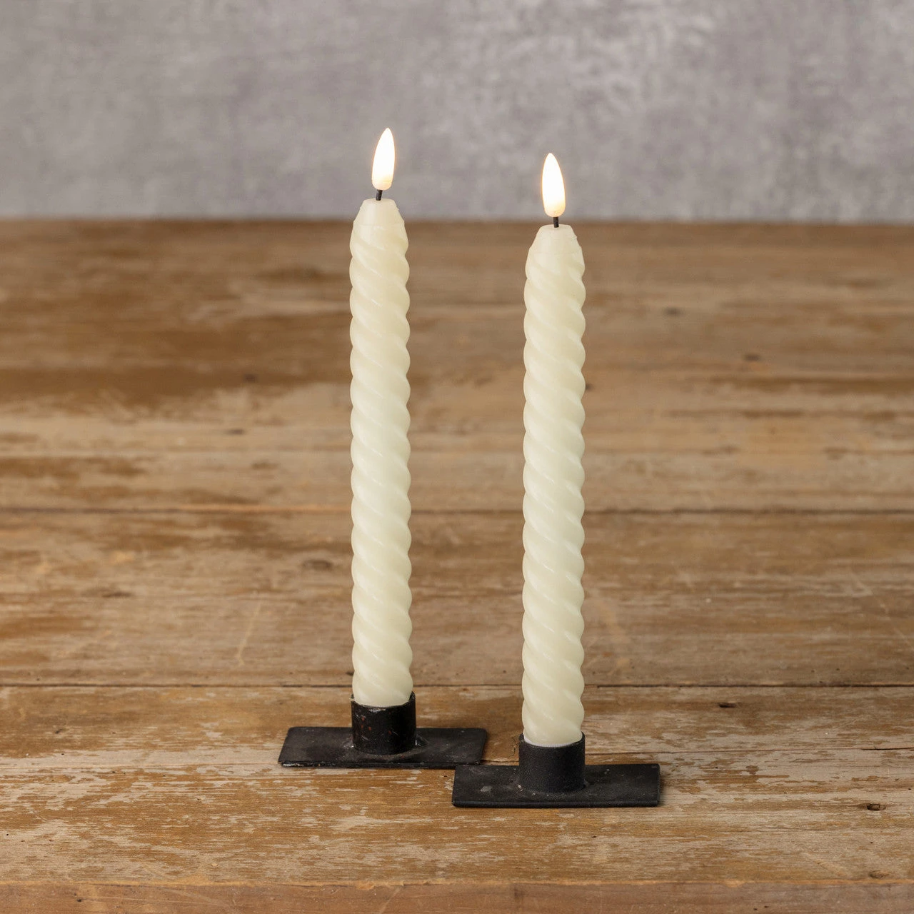 3D Flameless Twist Taper Candle, Cream, 9.5" T, Box Of 2 2 3D Flameless Twist Taper Candle, Cream, 9.5" T, Box Of 2 - Image 2