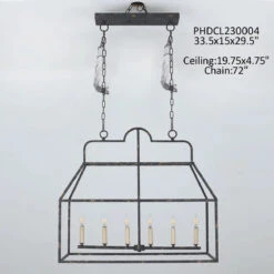 Melrose Light Fixture, Black By Porch View Home -Home Decor Sale Store PHDCL230004 2