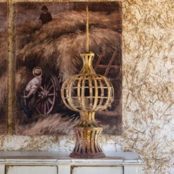 Aged Metal Garden Ornament By Porch View Home (Pick Up Only)