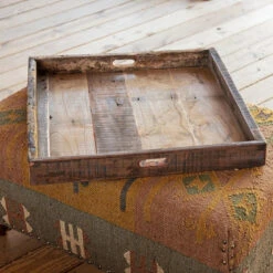 Large Primitive Wooden Tray By Porch View Home (Pick Up Only)