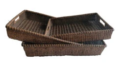 Rattan Tray Basket, 3 Size Options By Porch View Home (Pick Up Only)