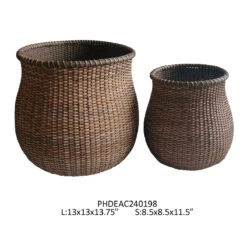 Rattan Urn Basket, 2 Size Options By Porch View Home (Pick Up Only)