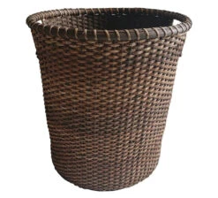 Rattan Wastepaper Trash Basket By Porch View Home